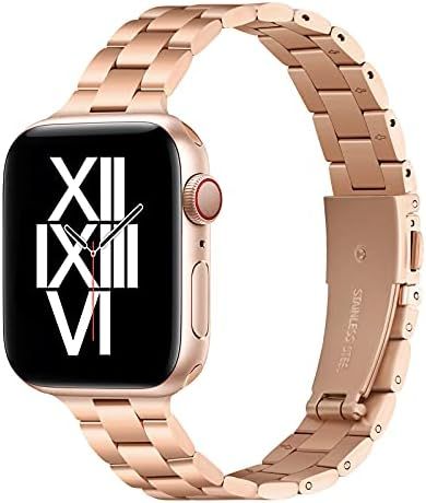 LovRug Metal Straps Compatible with Apple Watch Strap 40mm 38mm 44mm 42mm, Premium Slim Stainless... | Amazon (UK)
