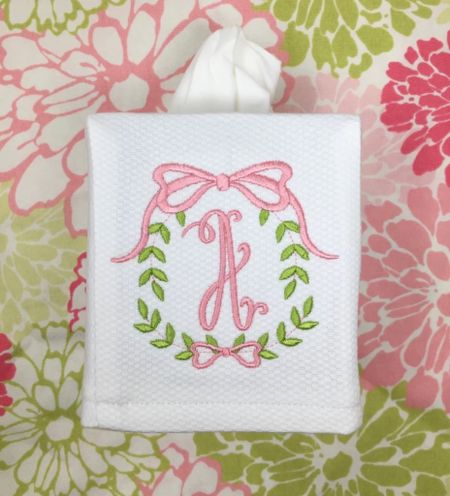 Monogrammed Tissue Box Cover-Laurel Wreath Monogram, monogrammed gift-personalized gift-hostess gift 

#LTKHoliday #LTKunder50 #LTKhome