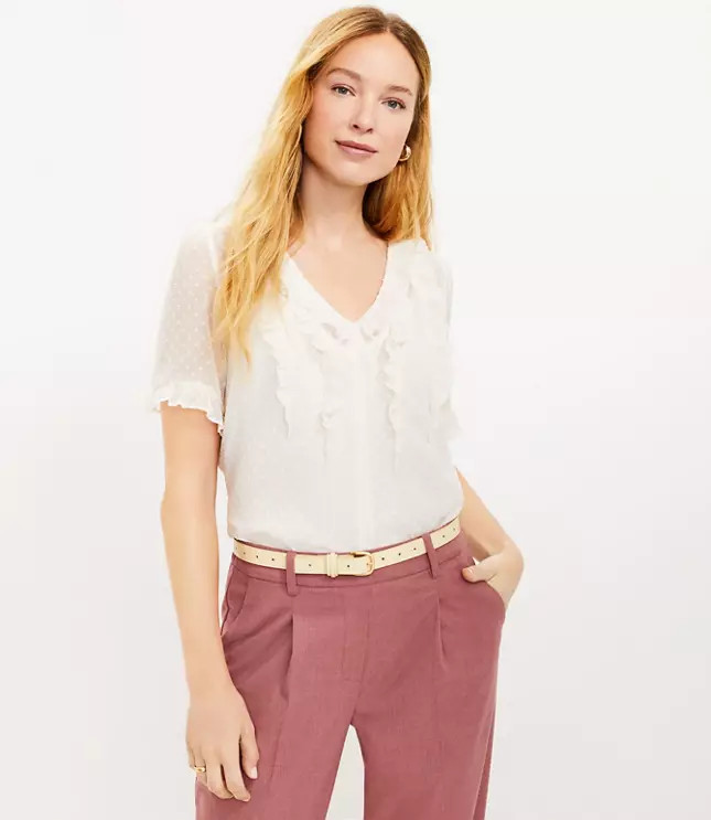 Clip Ruffle Top | LOFT