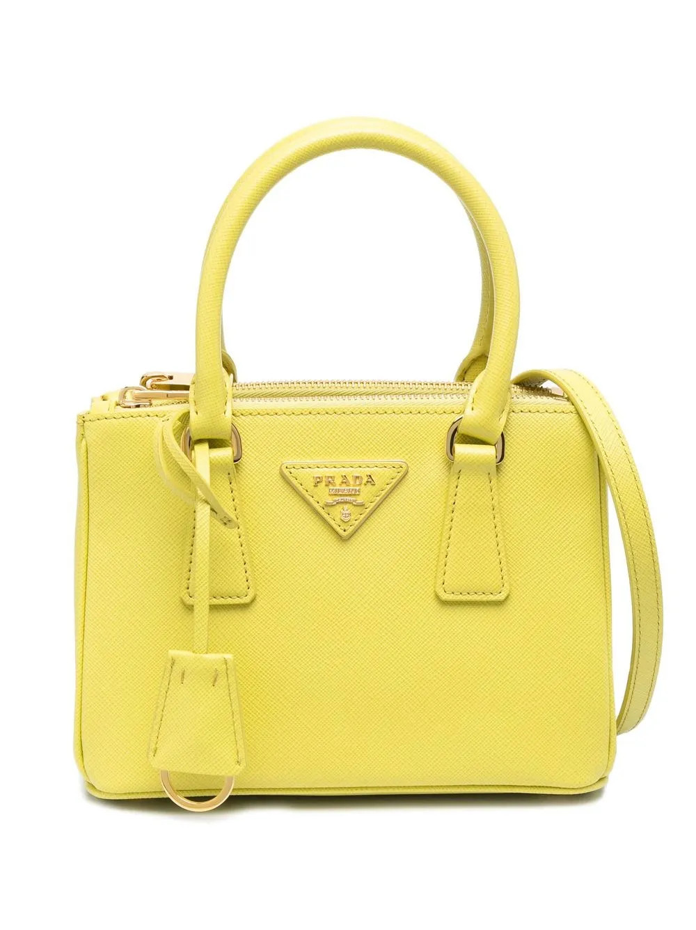 Prada mini Galleria saffiano leather bag - Yellow | Farfetch Global