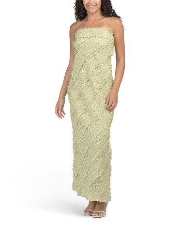 Strapless Ruffled Maxi Dress | Marshalls