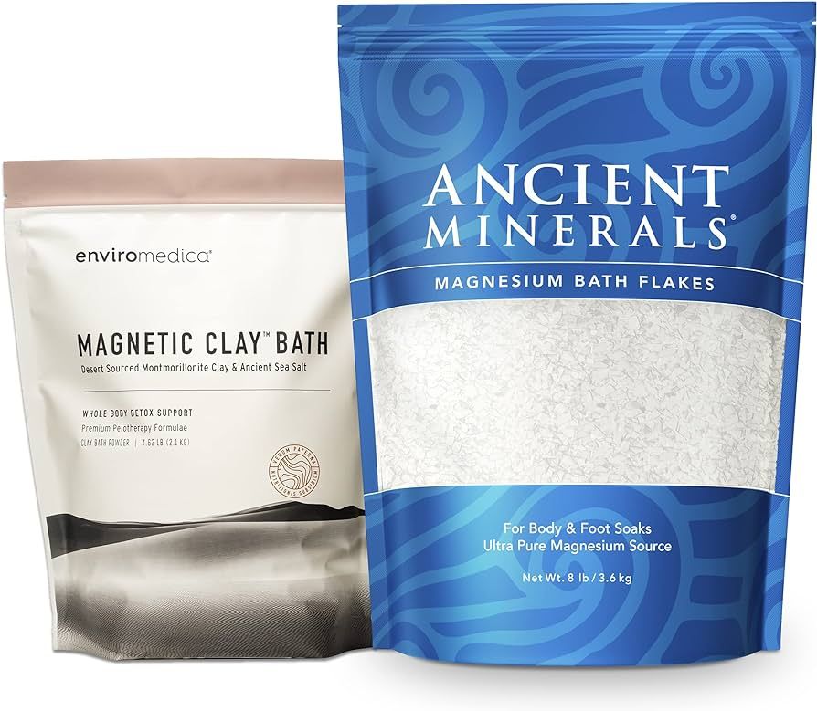 Ancient Minerals Magnesium Bath Flakes - Enviromedica Magnetic Clay - Pure Genuine Zechstein Chlo... | Amazon (US)