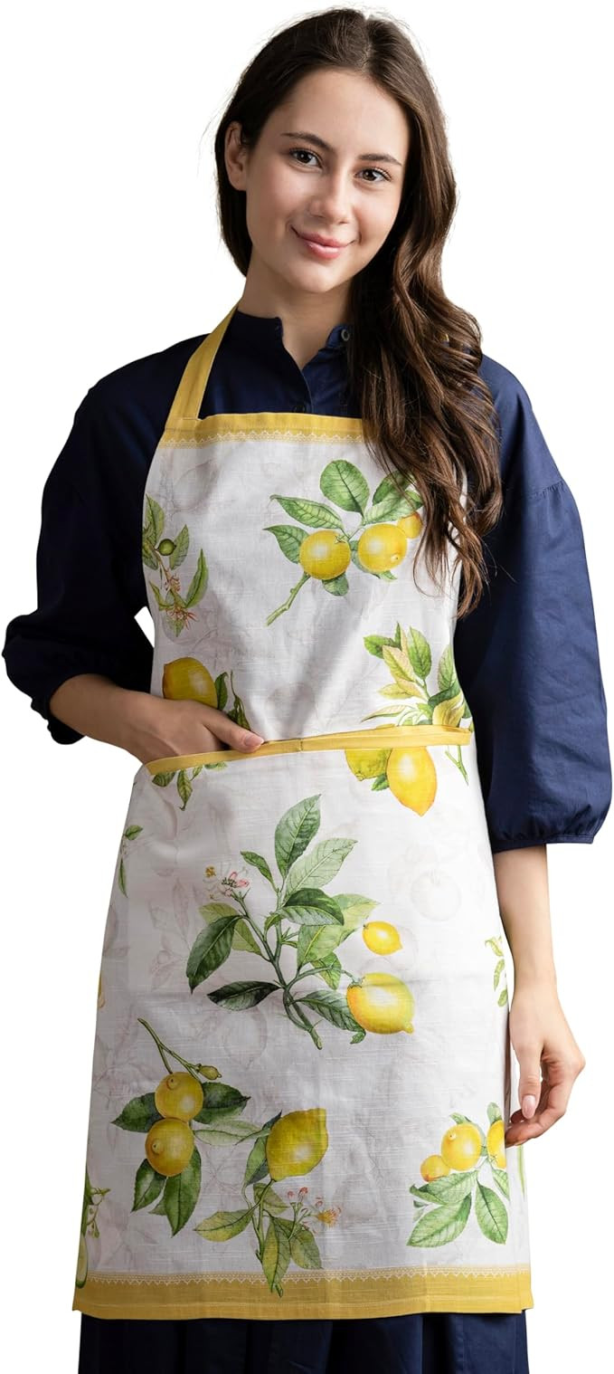 Maison d' Hermine 100% Cotton Apron for women with Pocket Kitchen Chef Apron for Men Cooking Gard... | Amazon (US)