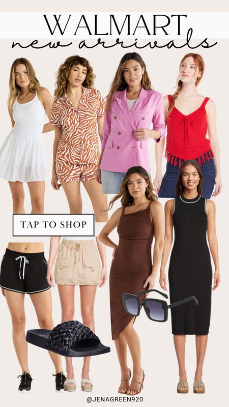 Walmart New Arrivals | Summer Fashion | Athleisure Outfit | PJ Set | Pink Blazer Jacket | Ribbed Midi Dress

#LTKStyleTip #LTKFindsUnder50 #LTKFindsUnder100