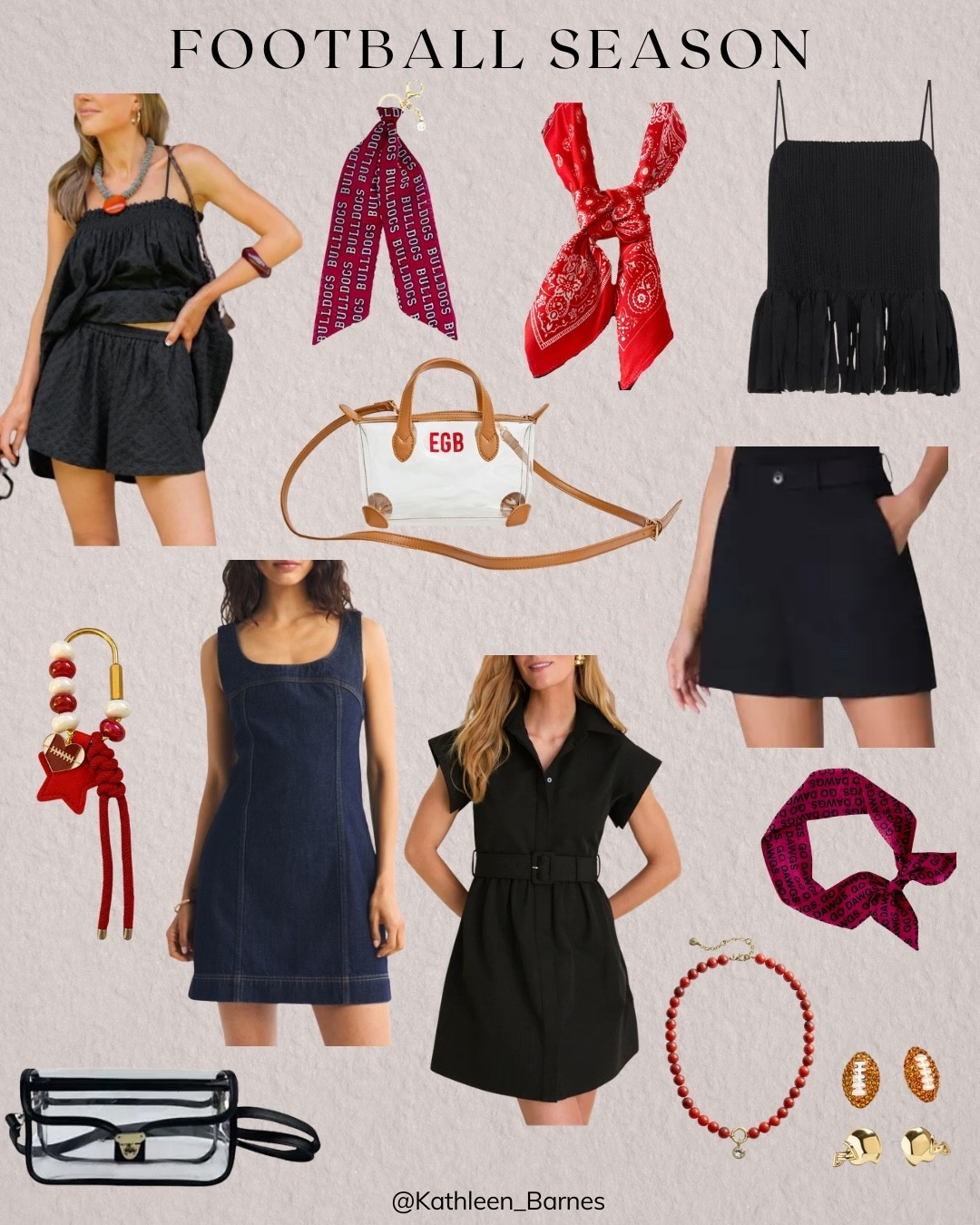 It’s nearly time for tailgating and going to football games! Sharing a few favorites for easy football game outfits and accessories to bring in some color and team spirit —