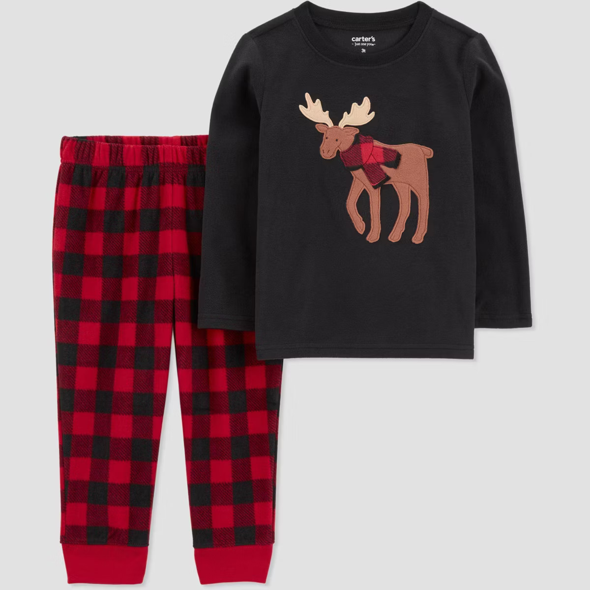 Carter's Just One You®️ Toddler Boys' 2pc Long Sleeve Fleece Blanket Sleeve Buffalo Checkered ... | Target