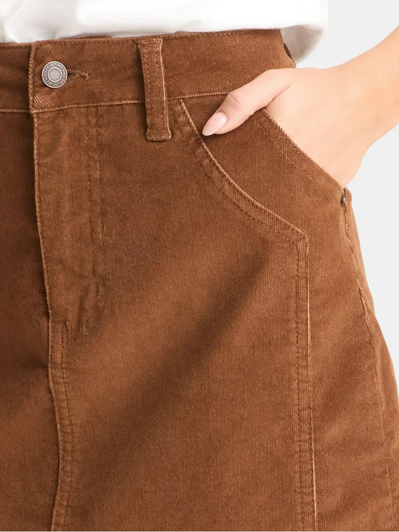 Time and Tru Women's Corduroy Mini Skirt, Sizes 0-20 - Walmart.com | Walmart (US)
