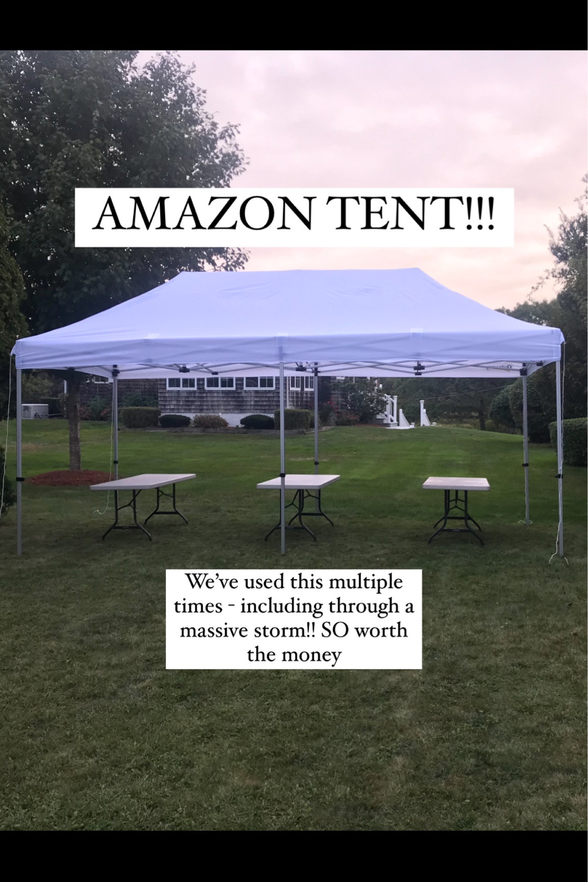 Our Amazon tent we’ve used for all bridal events and parties!! I will link multiple sizes, but we got the 10 x 20 and it fits 4 six-foot tables comfortably! 

#LTKhome #LTKwedding