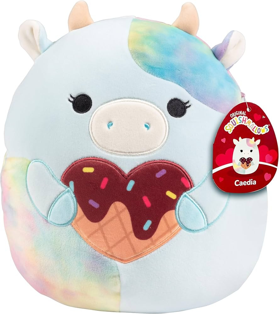 Squishmallows 10" Caedia The Blue Cow Valentines Day Plush - Officially Licensed Kellytoy - Colle... | Amazon (US)