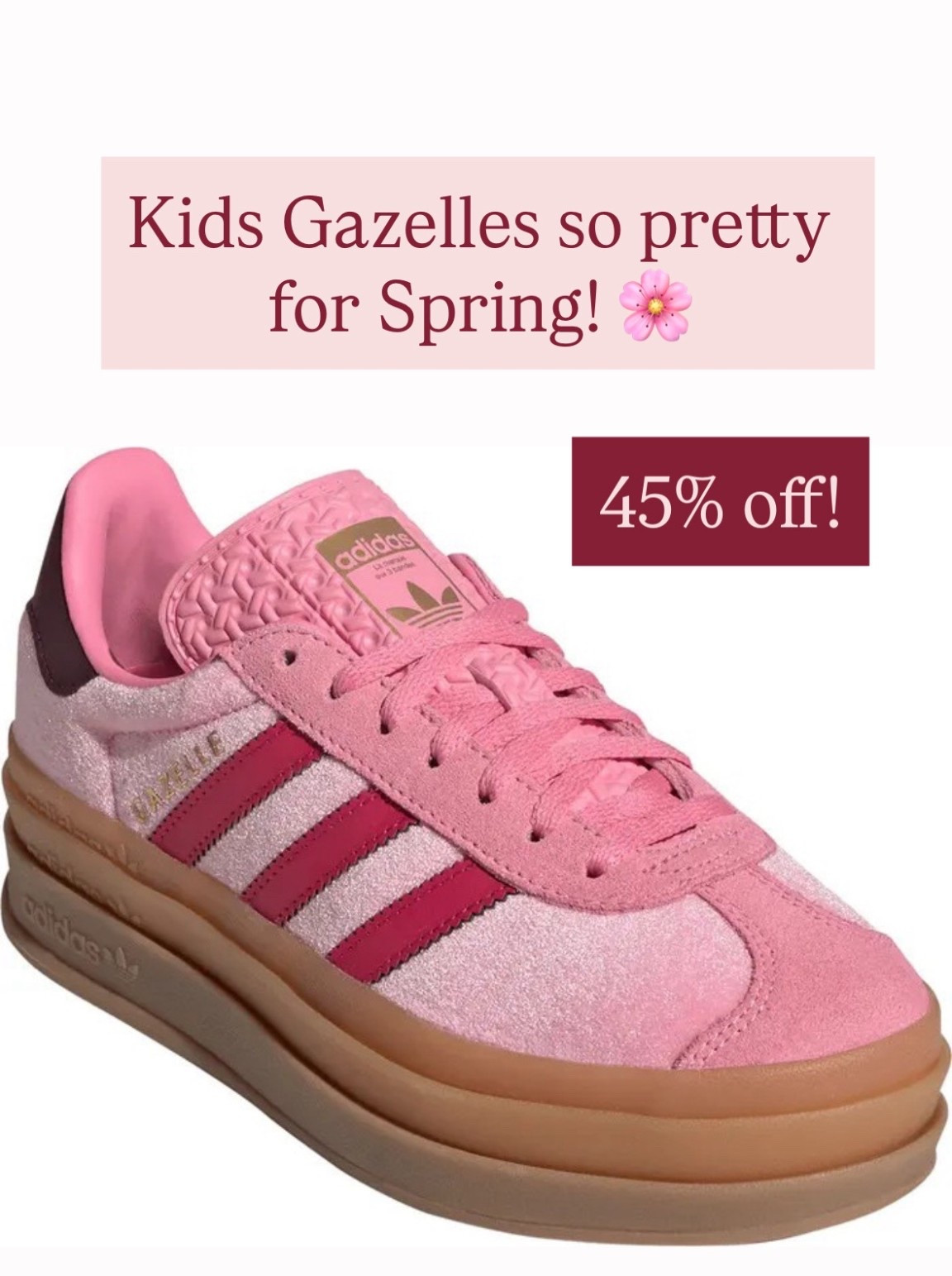 45% off kids gazelles! 

#LTKSeasonal #LTKSaleAlert #LTKKids