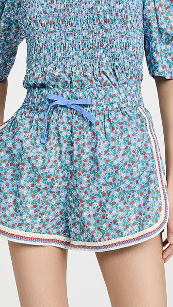 Lilly Print Crochet Edge Shorts | Shopbop