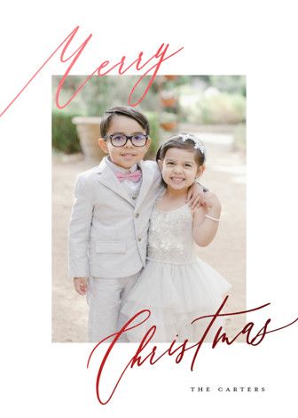 "Flow" - Customizable Foil-pressed Holiday Cards in White by GeekInk Design. | Minted