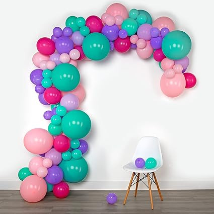 Lunar Bliss 16 ft Balloon Arch & Garland Kit | 100 Balloons, Pink, Purple, Tiffany Blue | Birthda... | Amazon (US)