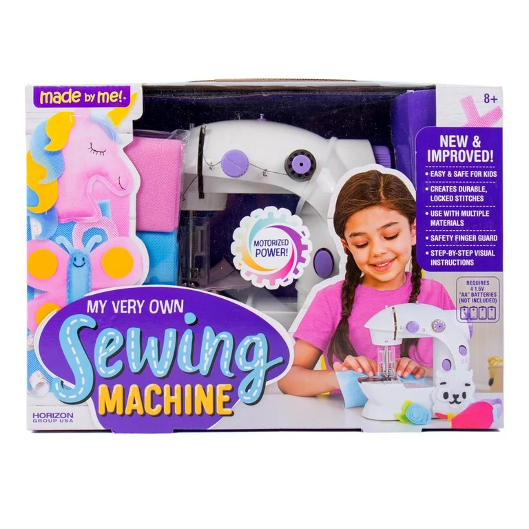 Made by Me Toy Sewing Machine for Kids, Beginner DIY Craft Kit with Fabric and Accessories, Ages ... | Walmart (US)