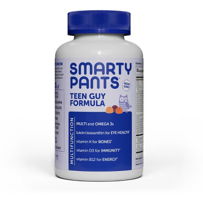 SmartyPants Teen Guy Formula Multivitamin Gummies - Lemon Lime, Orange & Cherry - 90ct | Target