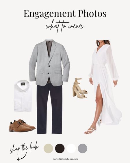 You can't go wrong with this neutral engagement photo outfit. Great for photos just about anywhere with this classic color palette. This white dress is a perfect bridal engagement dress  

Engagement photo dress - white dress - lulus dress - engagement pictures - photoshoot outfits - Rehearsal dinner dress bride - couple outfits - bridal shower dress - engagement dress 

#LTKmens #LTKwedding #LTKstyletip