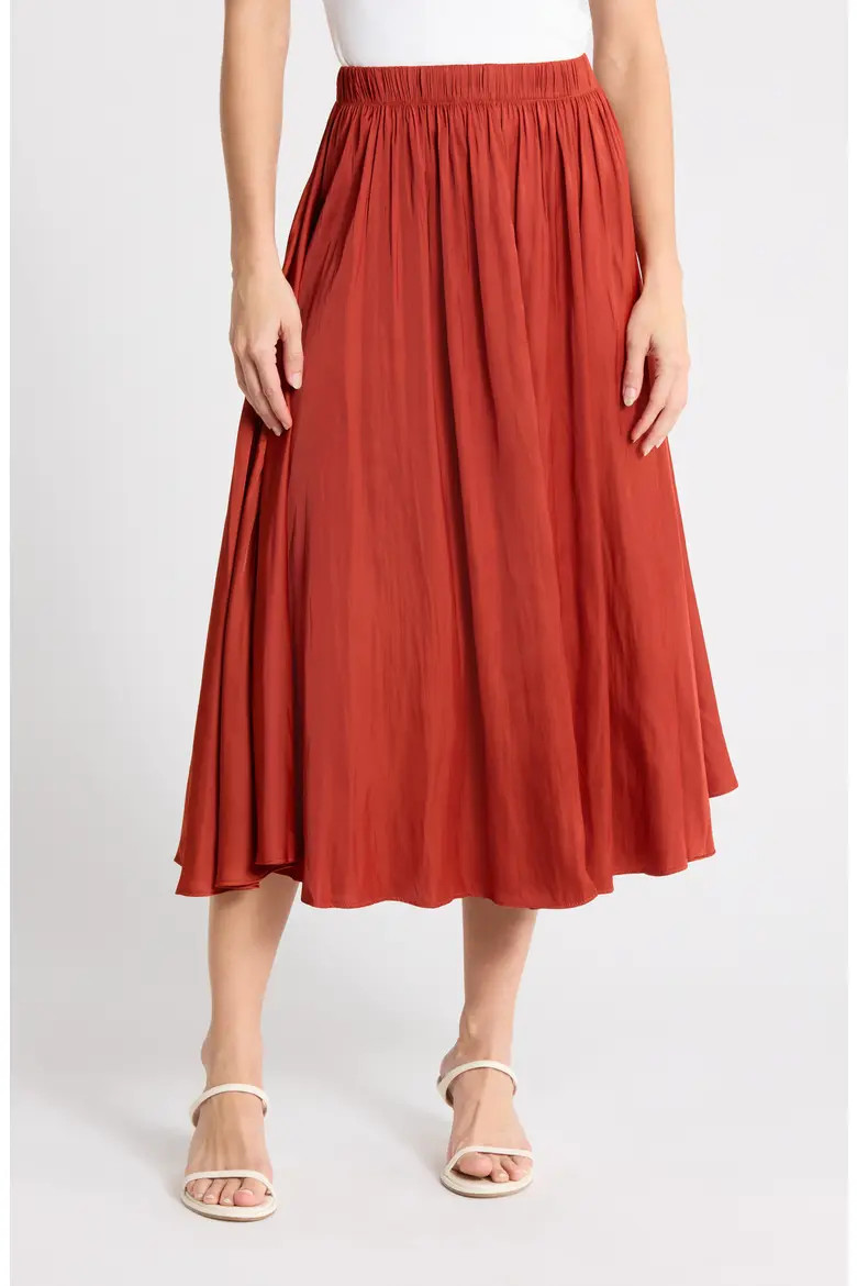 Pleated Midi Skirt (Women) | Nordstromrack | Nordstrom Rack