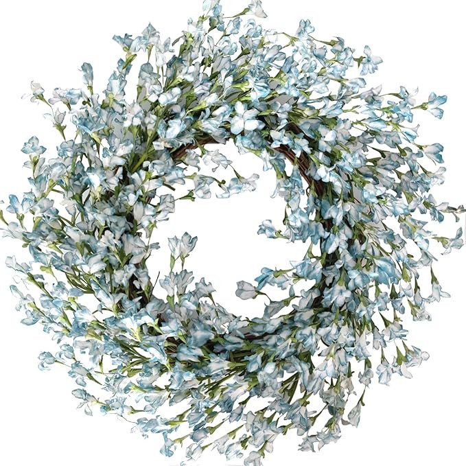 Bibelot Spring Wreath for Front Door, Artificial Forsythia Flower Wreath, Farmhouse Festival Wall... | Amazon (US)