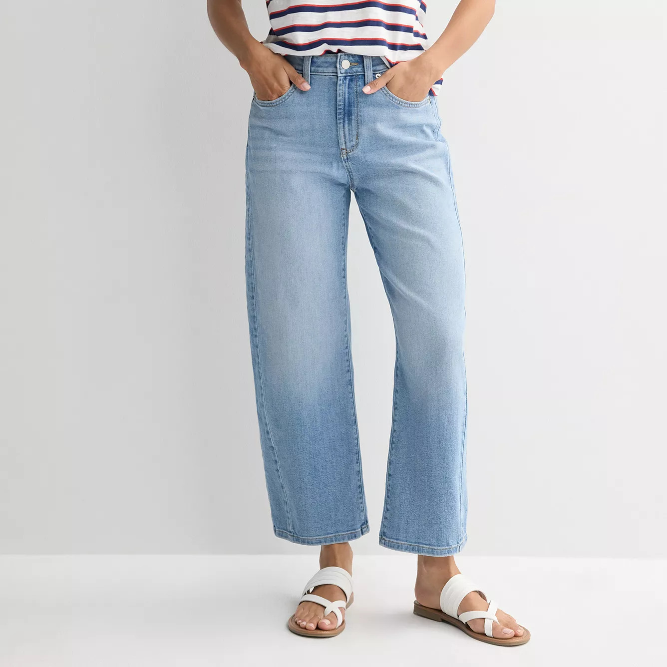Women's Sonoma Goods For Life® High Rise Barrel Ankle Jeans | Kohl's