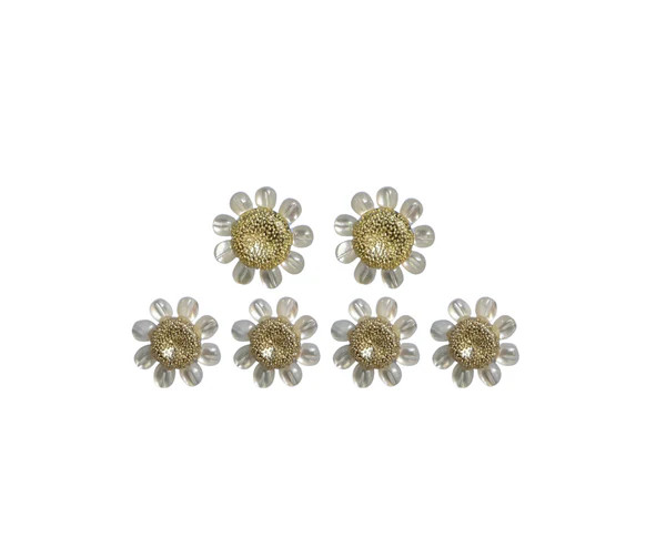 Golden Daisy Studs + Cufflinks Set | Nicola Bathie Jewelry