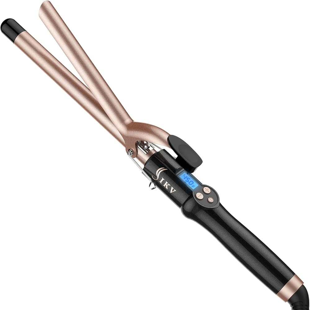 3/4 Inch Extra Long Barrel Curling Iron, Ceramic Tourmaline Curling Wand Professional Dual Voltag... | Amazon (US)