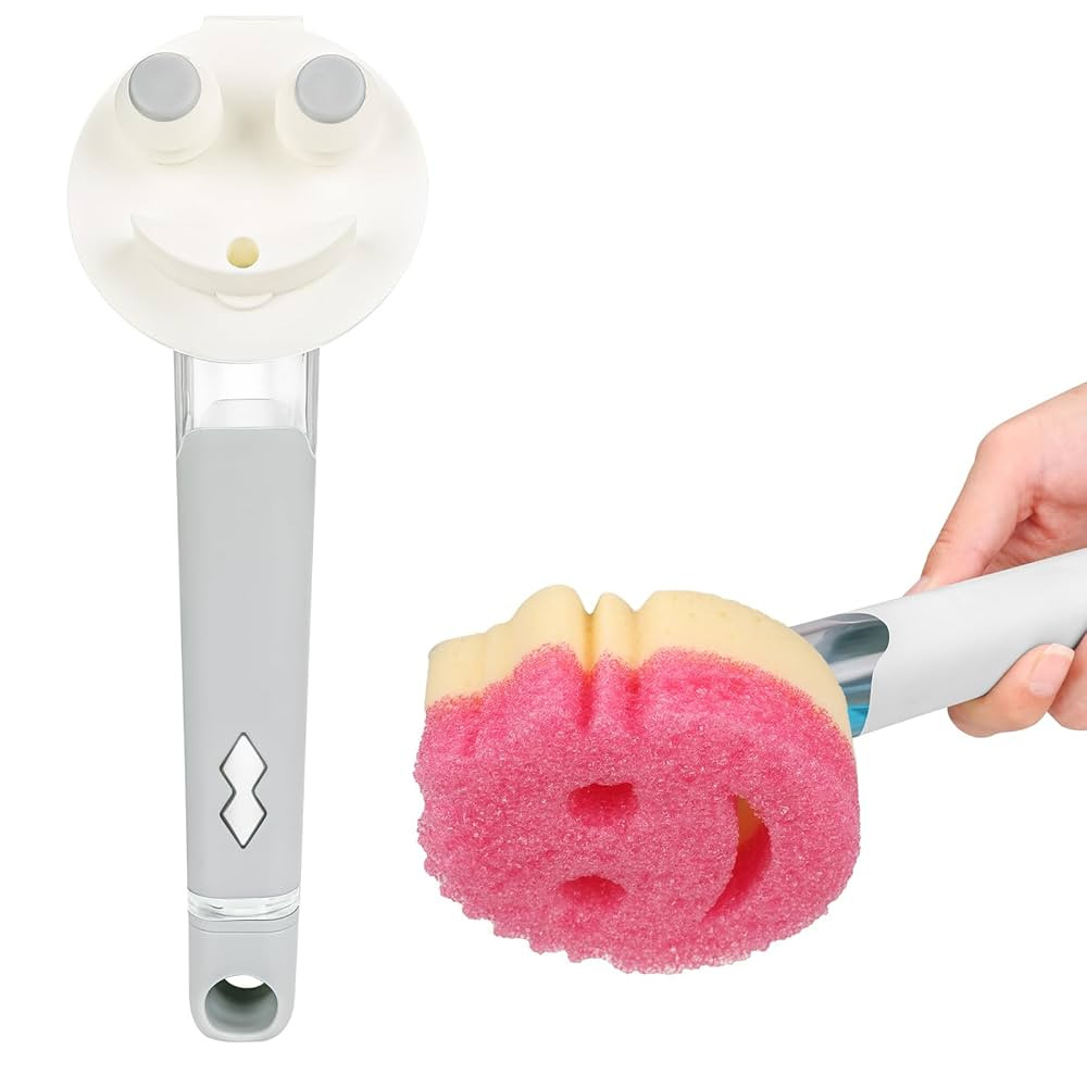 Smile Sponge Dish Wand Holder for Scrub Daddy, Soap Dispensing Handle, Scratch Free Kitchen Handl... | Amazon (US)