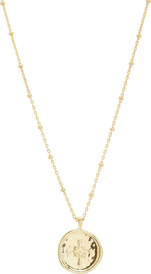 gorjana Compass Coin Pendant Necklace | Nordstrom | Nordstrom