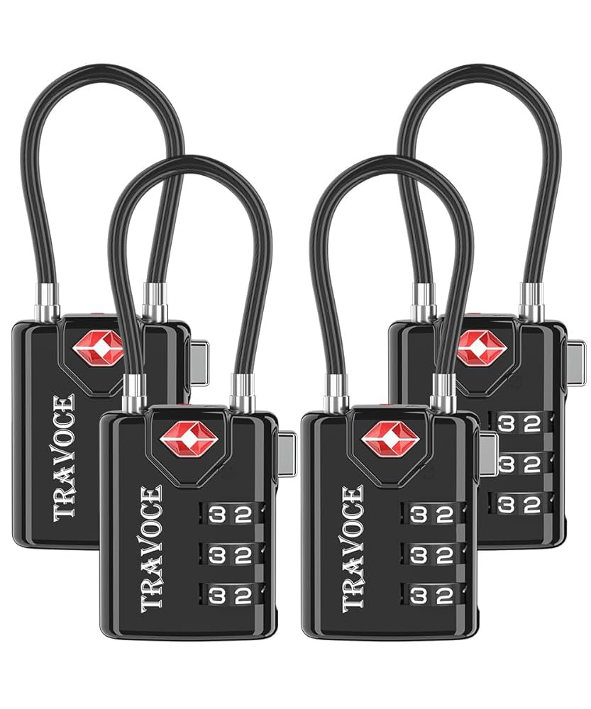 TSA Approved Luggage Locks, Travel Locks Which Also Work Great as Gym Locks, Toolbox Lock, Backpa... | Amazon (US)