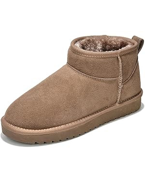 Project Cloud Genuine Suede Ankle Boots for Women - Water Resistant Winter Boots for Women - Memo... | Amazon (US)