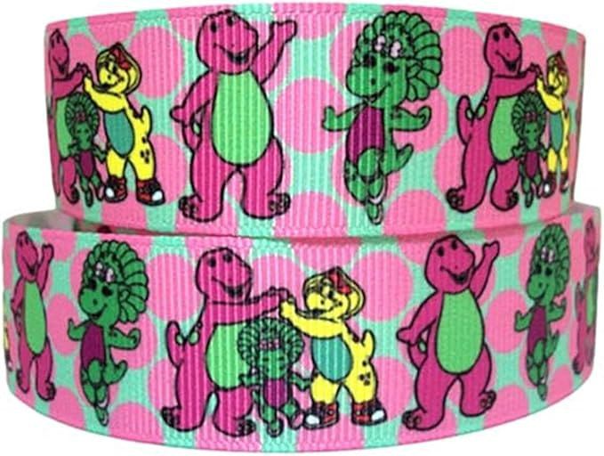 Barneys Purple Dinosaur 1 Inch Wide Repeat Ribbon Sold in Yard Lots (10 Yards) | Amazon (US)