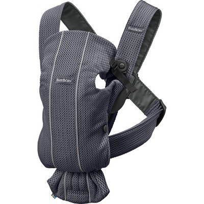 BabyBjorn Baby Carrier Mini Mesh - Anthracite Black: Facing-In Front Carrier, 7-24 lbs Capacity, Standard Baby Carrier | Target