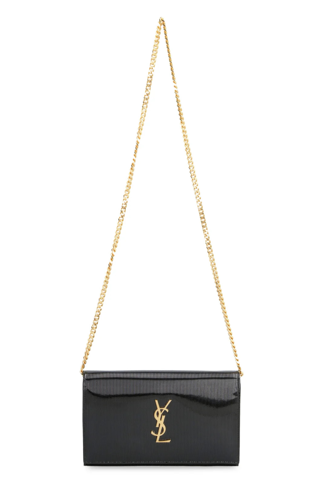 Saint Laurent Logo Plaque Foldover Shoulder Bag | Cettire Global