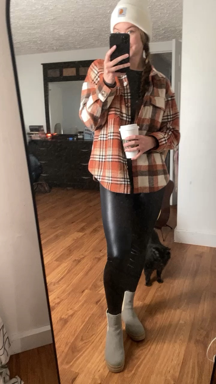 fall fashion | fall outfits | fall brunch outfit | pumpkin patch outfits | women’s fall fashion | Carhartt beanie outfit fall | platform boots outfit | affordable fashion | Amazon fashion | comfy fall outfits | fall style | oversized shacket outfit | black faux leather leggings outfit | oversized shacket and leggings outfit 

My shacket is from a local boutique but I’ve linked some that are similar! 

#LTKfindsunder100 #LTKfindsunder50 #LTKSeasonal