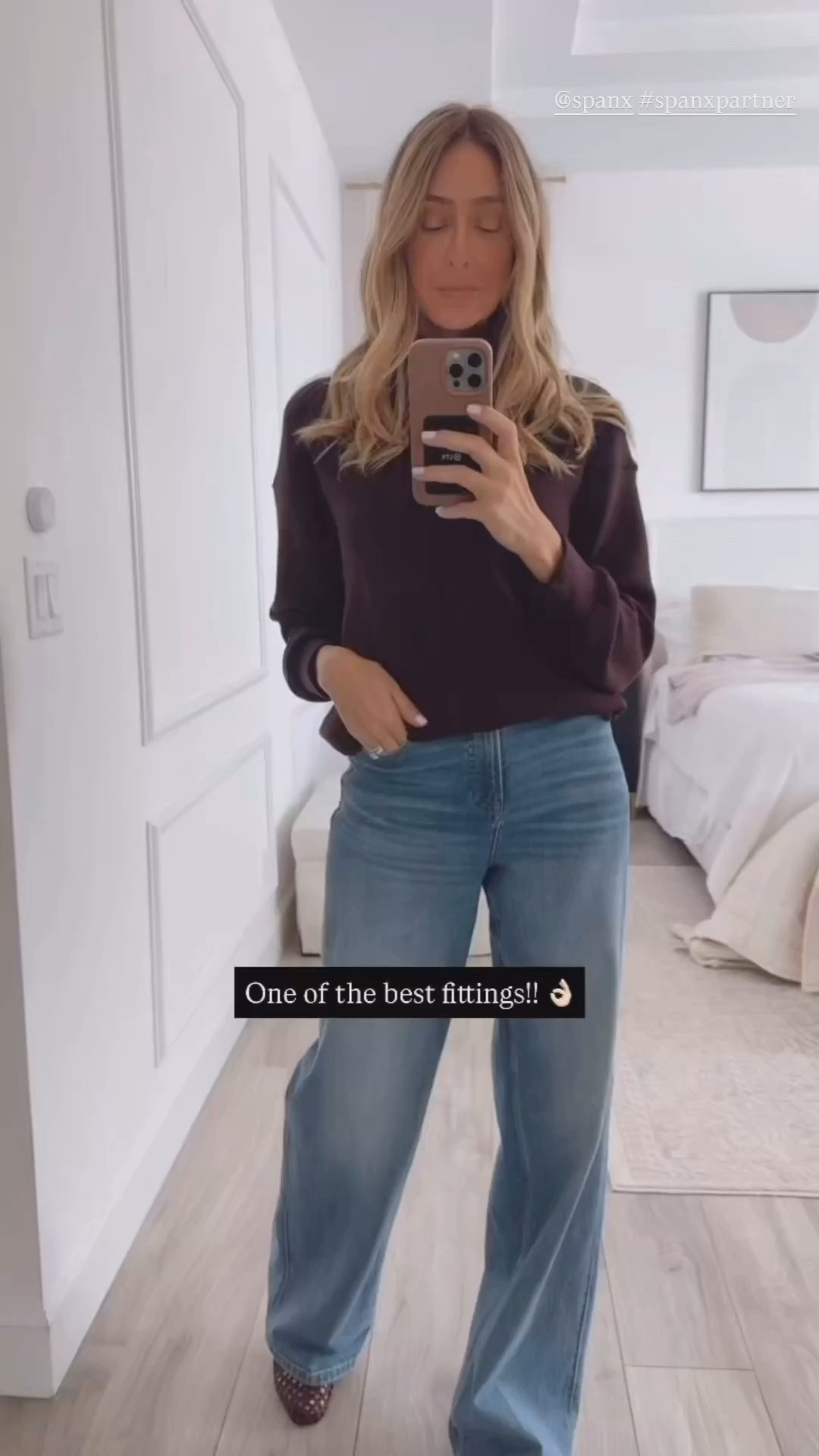 I love a good pair of jeans! The fitting is perfect, I love the wash and how comfortable it is. This sweater is also so soft, I love this deep color for fall and winter. Everything runs true to size, I’m wearing size small on top and small tall on pants, and I’m 5’9” for your reference. Don’t forget to use my code ALINEXSPANX for for 15% off first order 

#LTKootd #LTKSeasonal #LTKU