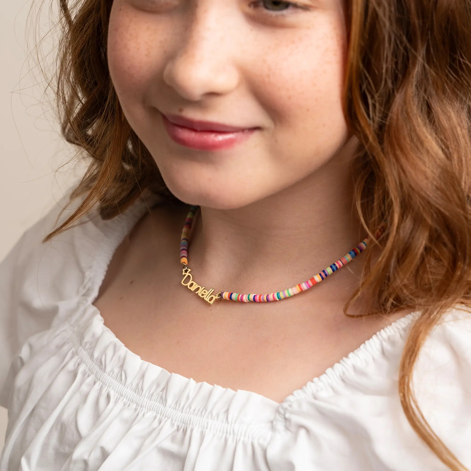 Rainbow Magic Girls Name Necklace in Gold Plating | MYKA