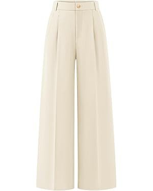 ZESICA Women's Wide Leg Dress Pants 2026 High Waisted Business Casual Palazzo Pants Work Office S... | Amazon (US)