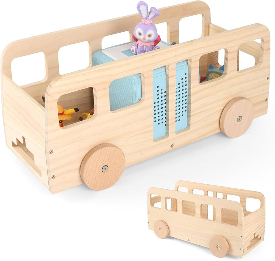 Wooden Bus for TonieBox 1/2 Organizer Shelf Storage for Tonies Figures | Amazon (US)