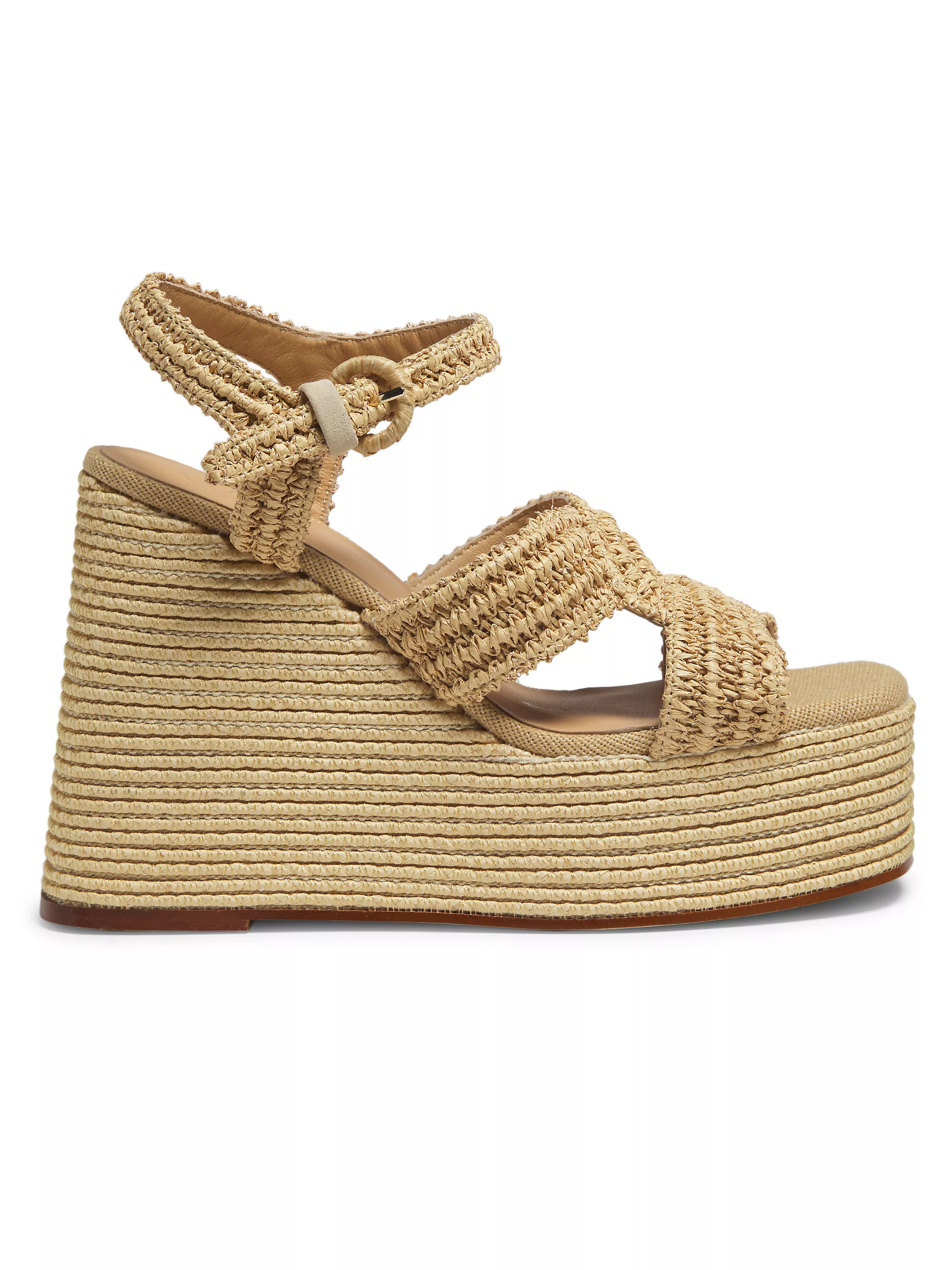 Fiodora Raffia Wedge Sandals | Saks Fifth Avenue