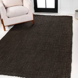 Pata Hand Woven Chunky Jute Brown 4 ft. x 6 ft. Area Rug | The Home Depot