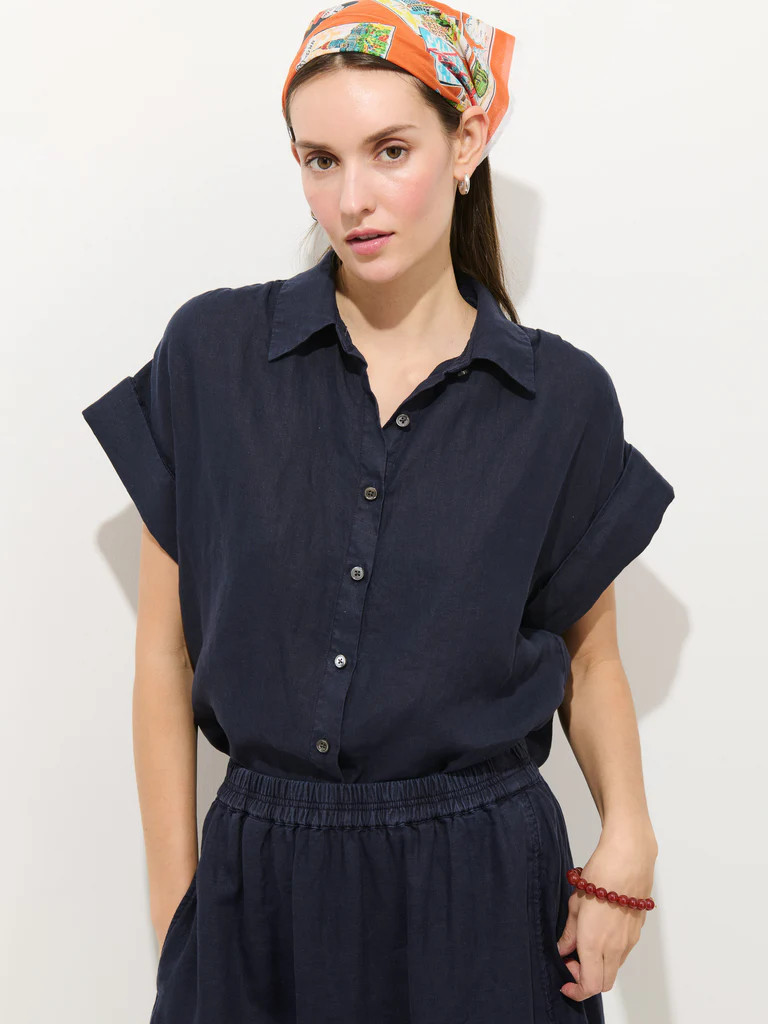 Maddie Blouse In Linen | Alex Mill