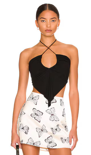 Devon Halter Top in Black | Revolve Clothing (Global)