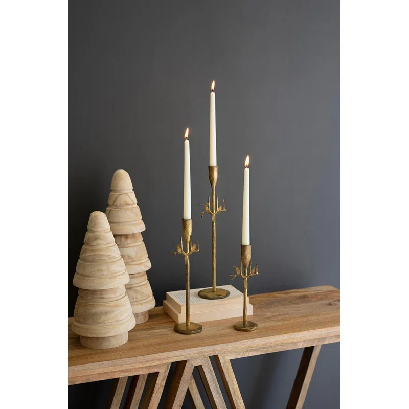 Birch Lane™ Albane 15.5" H Forged Iron Tabletop Candlestick | Wayfair | Wayfair North America