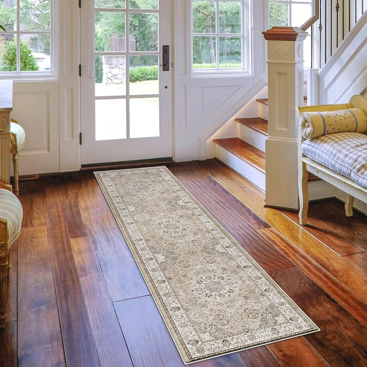 Hallway Washable Runner Rug - 2x7 Kitchen Rugs Entryway Rug Runner Vintage Soft Floor Mat Non Sli... | Amazon (US)