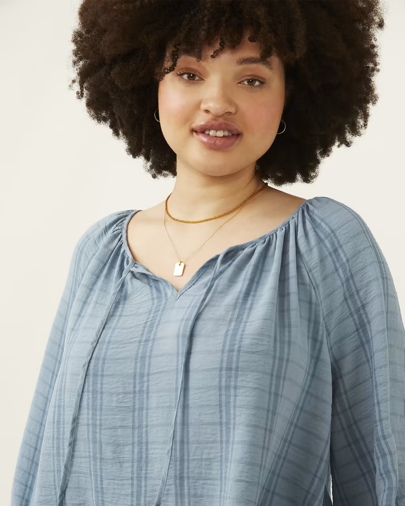 Plus Size Romina Raglan Peasant Top | Dia&Co | Dia & Co