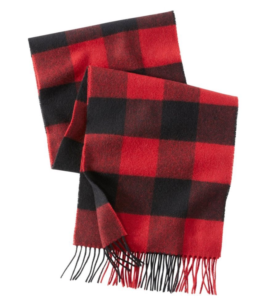 Adults' Irish Lambswool Scarf Red Buffalo OSFA L.L.Bean | L.L. Bean