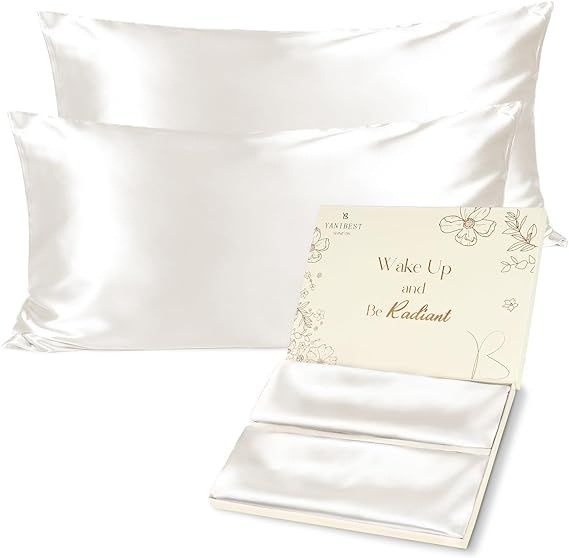 King Size Satin Pillowcase Set of 2 - Silky Pillow Cases for Hair and Skin 20x36 Inches, Silk Pil... | Amazon (US)