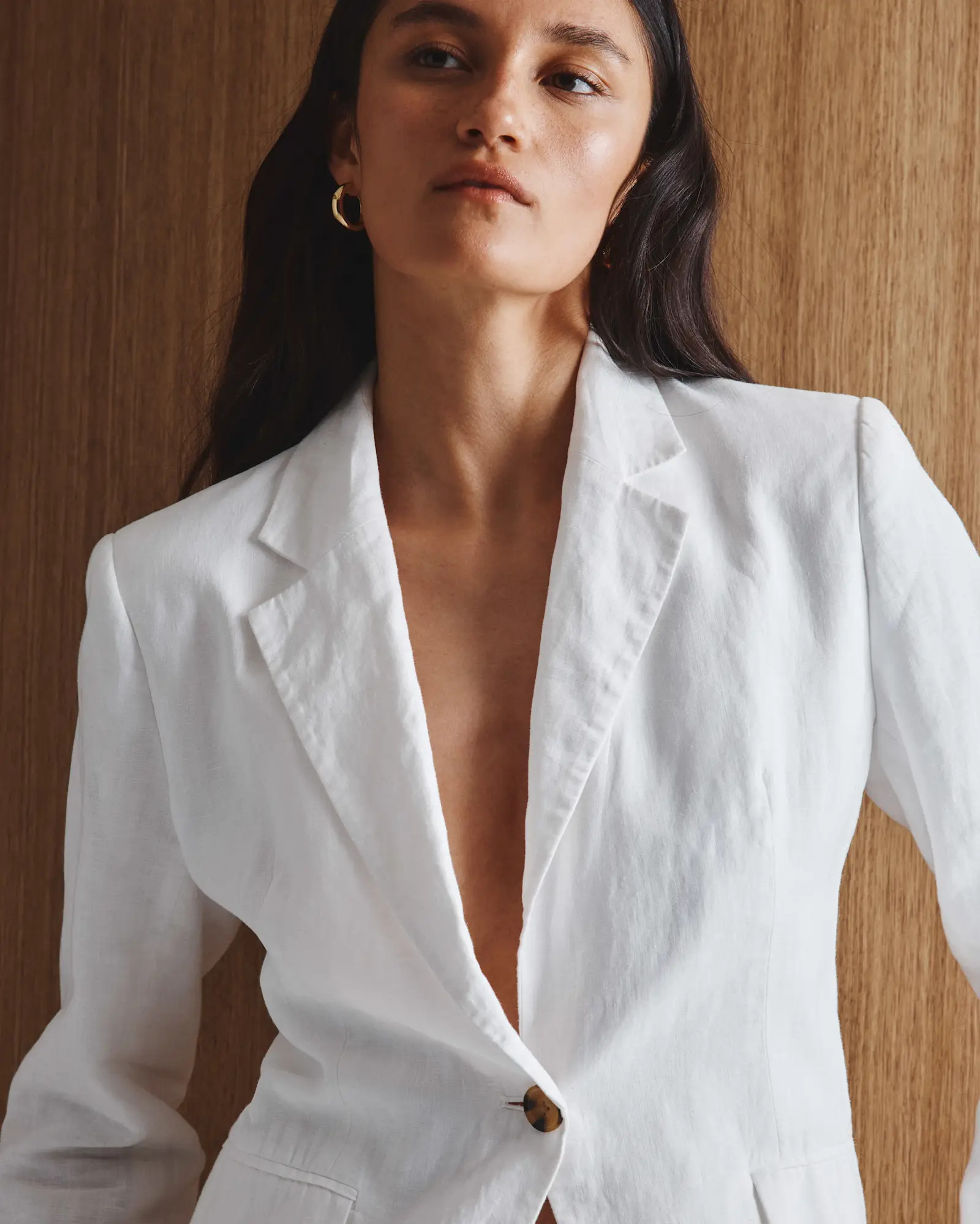 100% European Linen Structured Blazer | Quince
