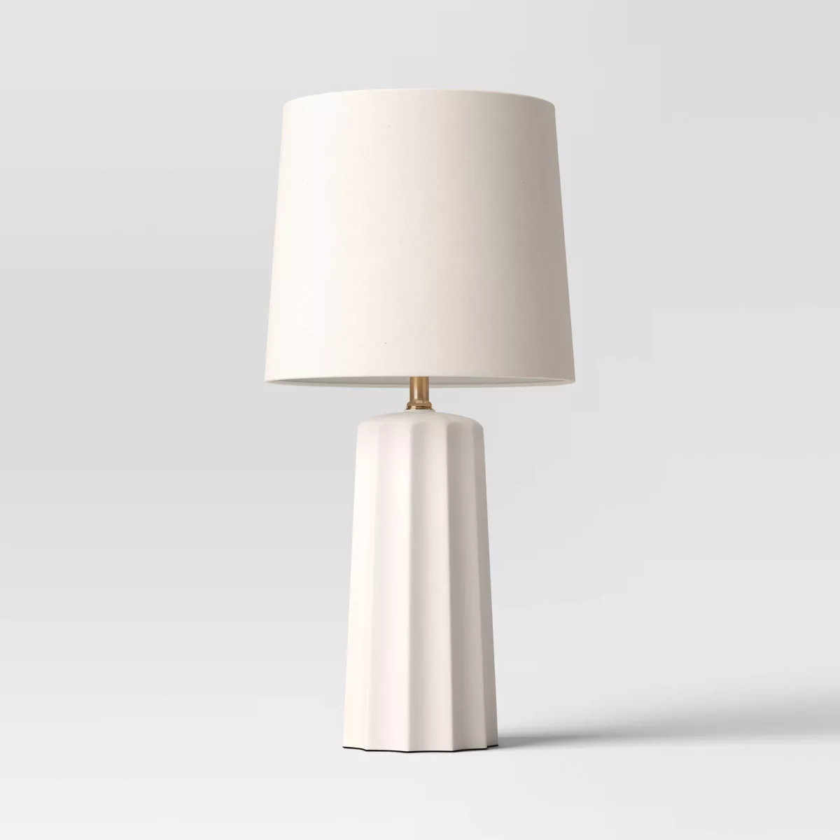 24.75"x13" Ribbed Ceramic Table Lamp Cream - Threshold™: Bedside, Nightstand, No Assembly Requi... | Target