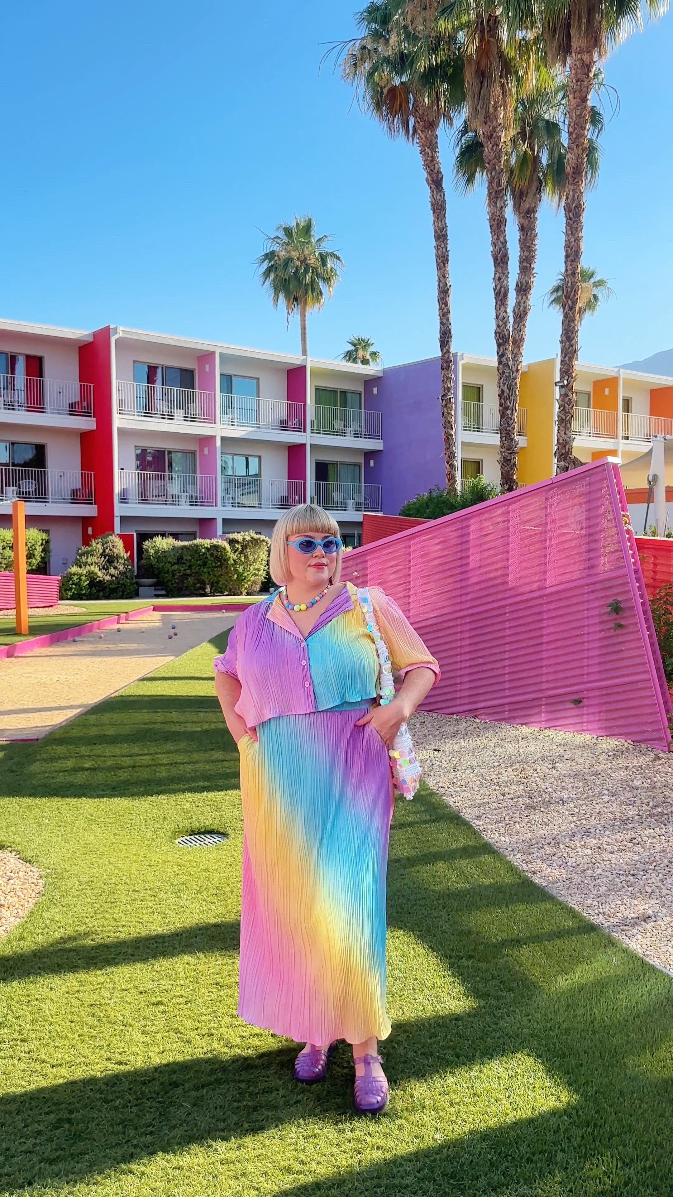 Pastel rainbow skirt set! Super comfy/stretchy and easy for vacation! Wearing size Large! 

#LTKVideo #LTKPlusSize #LTKMidsize