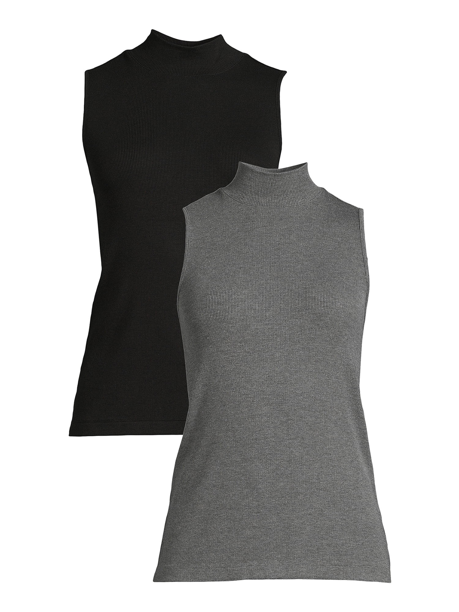 Time and Tru Women's Mockneck Tank (2 Pack) | Walmart (US)
